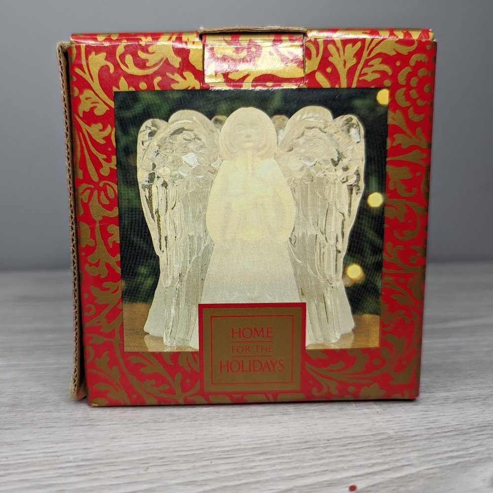 Home for the Holidays Angel Glass Votive Holder